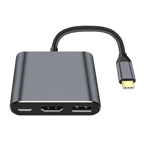 AFBEST Macbook Android용 Type-C USB 3.1-USB-C 4K HDMI HDTV USB-C 어댑터 변환기, 검정
