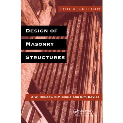 (영문도서) Design of Masonry Structures Paperback, CRC Press, English, 9780419215608