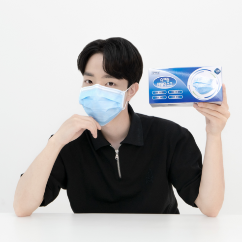 국산 슈프림 덴탈마스크 숨쉬기편한 의약외품 3중필터 일회용 마스크 100장, 블루(100매), 100매