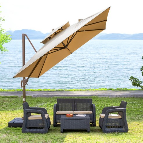 도심 속 오아시스, 밀라노 3M 폴딩 사각 파라솔로 완성하는 나만의 정원 폴딩사각파라솔