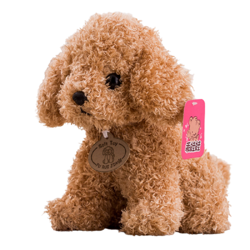 네이처타임즈 뽀글 강아지 인형, 베이지, 25cm