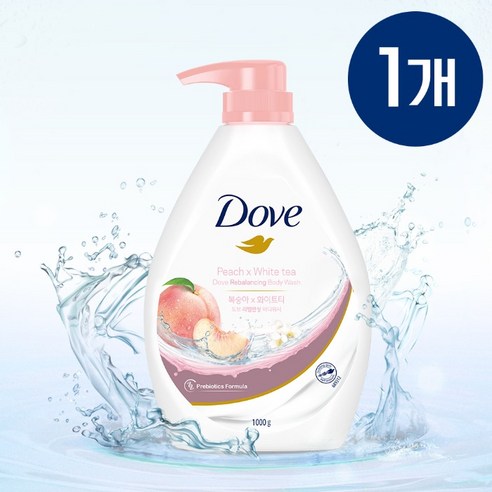 도브 화이트 피치 리밸런싱 바디워시 복숭아향, 1L, 1개