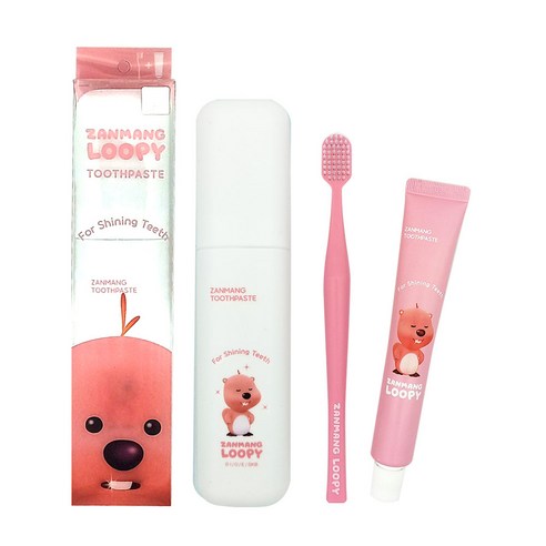 뽀로로 잔망루피 칫솔 치약세트, 1세트, 50g