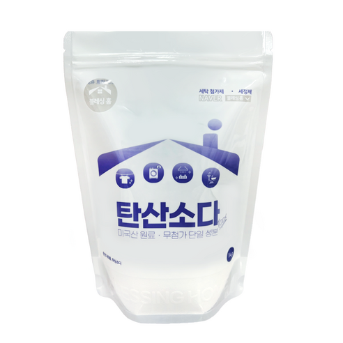 블레싱홈 미국 탄산소다 1kg 빨래 쉰내 꿉꿉함 기름때 제거 세탁 첨가제 워싱소다, 1개