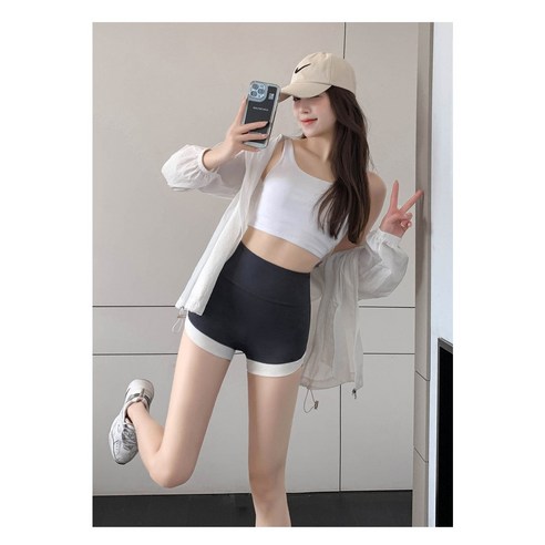 론조모니 샤크스킨 3부 숏팬츠 레깅스
