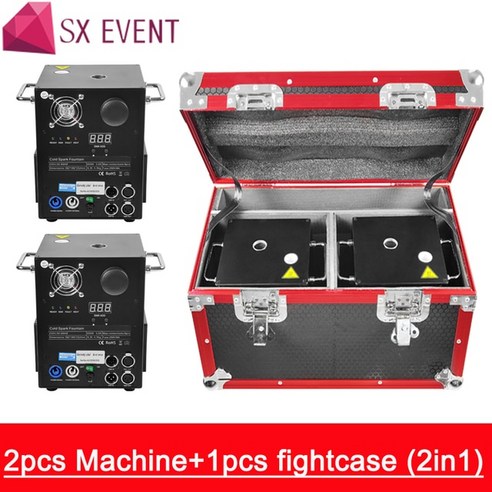 무대 안개 머신 Dmx 및 원격 제어 스파크 분수 스파클 결혼식 축하 650W 콜드 불꽃 놀이 기계, 8.2pcs in flightcase - uk plug