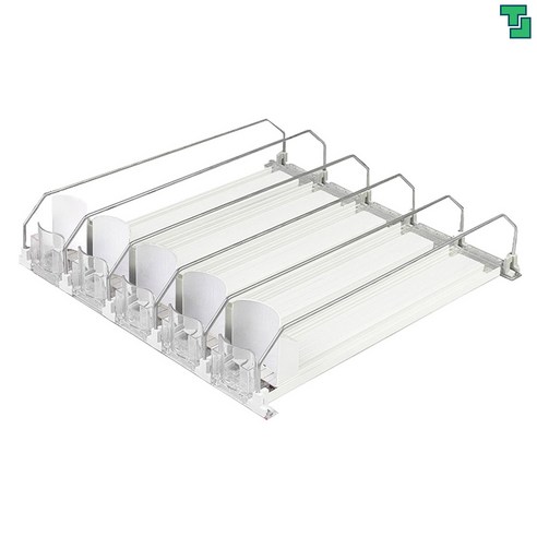 트렌드리빙 캔 음료 정리 트레이 자동 정렬 디스펜서 38cm, 화이트