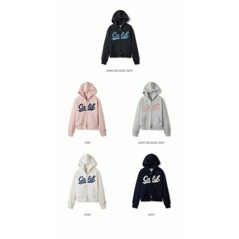 후아유 여성 패치 크롭 후드집업 셋업 Patch Crop Hood Zip-up Brushed WHMZE4T11F