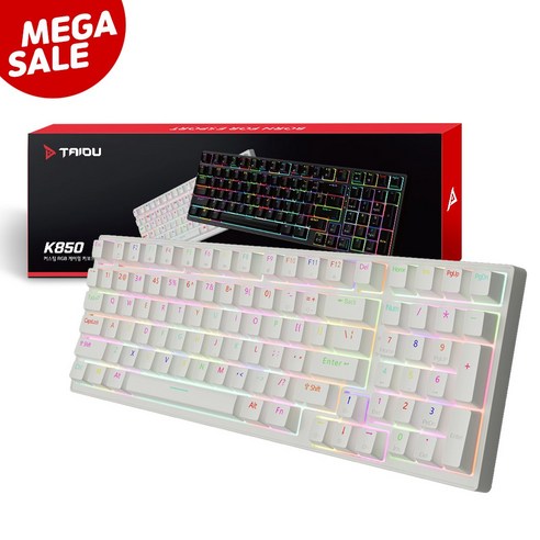 TAIDU 타이두 98키 K850 교체축 RGB 게이밍 기계식 키보드 적축 - 유선키보드 | 쿠팡