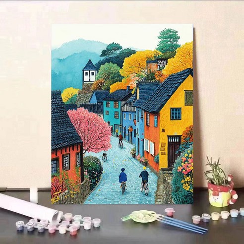 DIY 명화그리기 유화 그림 그리기 아크릴화 30*40cm, 11타입, 1개