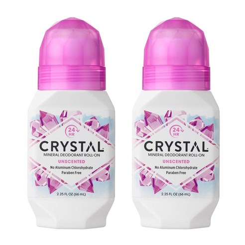 크리스탈 미네랄 데오드란트 롤온 무향, 66ml, 2개