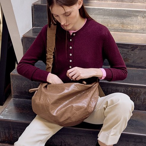 (백화점 상품) 조셉앤스테이시 Daily Shirring Bag M_Vegan Leather Mocha Brown (0JSP3CB03MBRM) 3612305