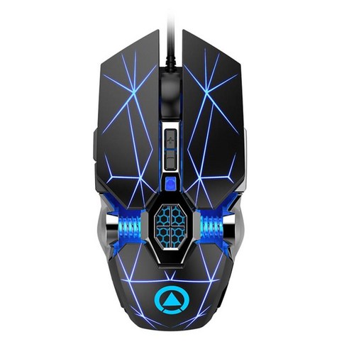 게임 마우스 유선 3200 인치 당 점 인체 공학적 게임 USB 컴퓨터 마우스 데스크탑 노트북 PC 게임 마우스, 블랙 목소리, 135x78x32mm, ABS