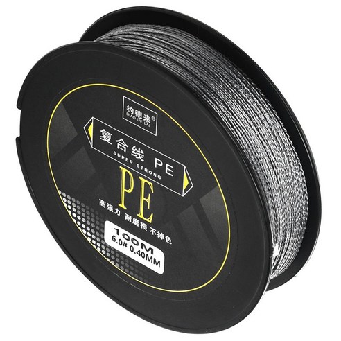 Diao de lai 짙은 회색 격렬한 말 낚시 라인 4 시리즈 100 미터 PE 꼰 라인 Bitediameter : 0.286mm 랠리 : 18.2kg, 6 #