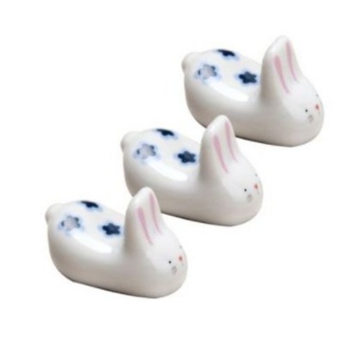 앤티스 주방용품 세라믹 젓가락 거치대, 토끼, 7개입