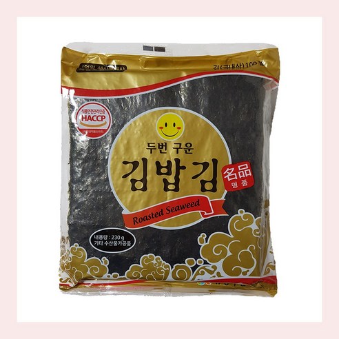 유창김 협력판매처 [프레시미] 유창 두번구운 김밥김(명품) 230g 100매 30봉, 230g, 30개
