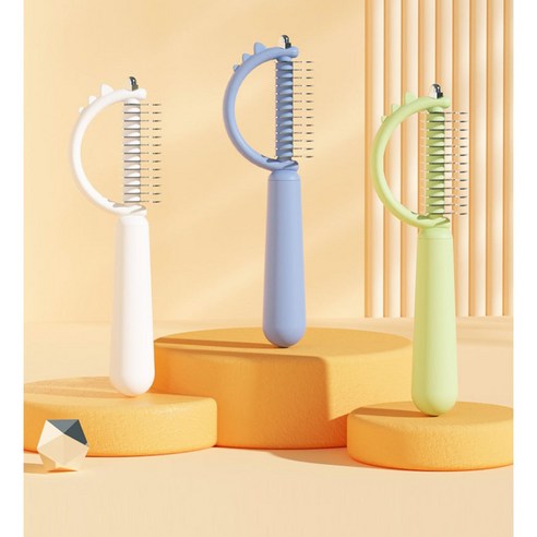 반려동물 엉킨털 죽은털 제거 양면 브러쉬, 1개, 그린