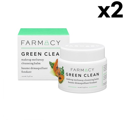 Farmacy 내추럴 메이크업 리무버 - 그린 클린 멜터웨이 클렌징 밤 화장품 1.7oz, 3.4 Fl Oz(1팩)