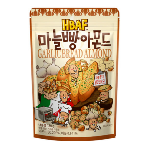 바프 마늘빵 아몬드 130G, 10개