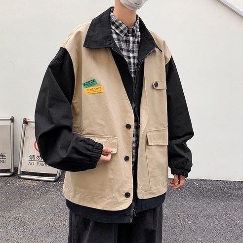 KORELAN 홍콩풍 가짜 투피스 재킷