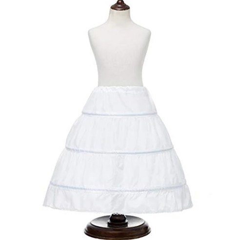 크레놀린 페티코트 숏 Petticoats 꽃 드레스 Crinoline 결혼식 어린 Underskirt, [05] 크레놀린 2 hoop length 40 cm