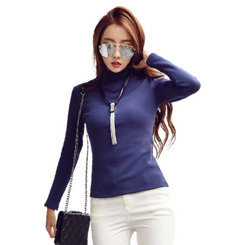 데이홀릭 반하이넥 융기모 긴팔 티셔츠
