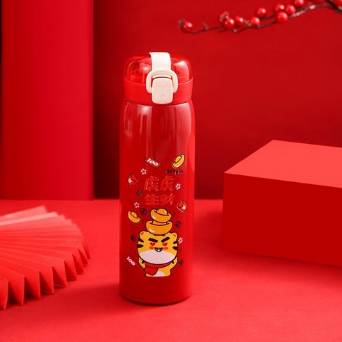 스테인레스 스틸 보온병 컵 선물 컵, 타이거 타이거는 돈을 벌다, 500ml