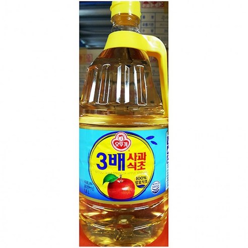 오뚜기 3배사과식초 천연발효 새콤한 1.8L 1개, 21개