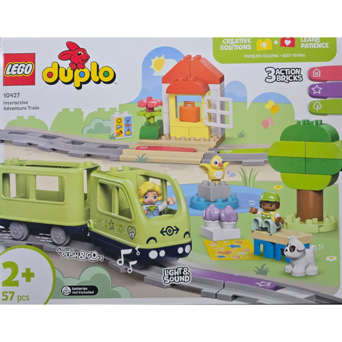 레고 듀플로 인터랙티브 기차 모험 10427, 혼합색상, 1개