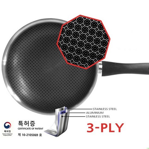 세렌체 통3중 스텐레스 인덕션 웍 28cm 궁중팬 금속 조리도구 및 모든 전열기구 사용가능, 세렌체 웍 28cm, 단일사이즈, 1개