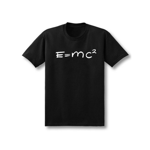 아인슈타인 상대성이론 티셔츠 E=MC2 빅뱅이론 양자역학 반팔티