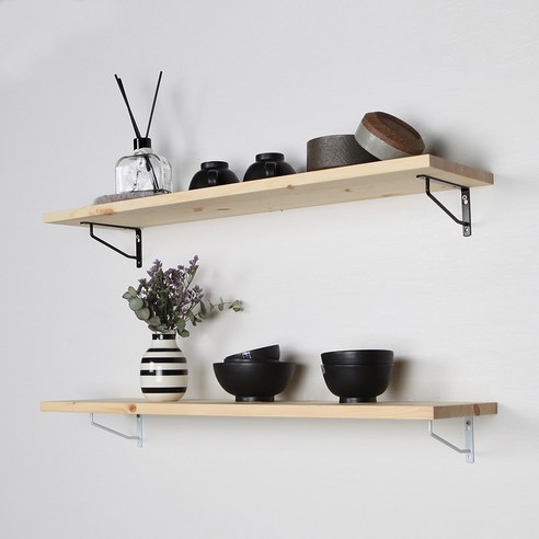 강도 높은 미송집성목 원목 벽걸이선반