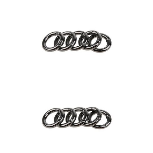 10Pcs 라운드 카라비너 캠핑 스프링 스냅 클립 걸쇠 후크 키 링 12mm 16mm, 검은 색, 다중, 아연 합금