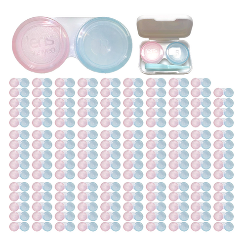렌즈소녀 캔디 소프트 렌즈케이스, 핑크 + 블루, 150개