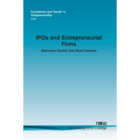 (영문도서) IPOs and Entrepreneurial Firms Paperback, Now Publishers, English, 9781680838688