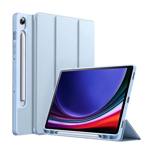 갤럭시탭S9 FE 플러스 울트라 커버 S펜수납 케이스 SM-X510N X516N X610N X616N X710N X716N X810N X816N X910N X916N 케이스나라, 하늘