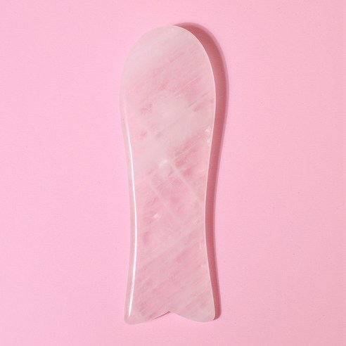 아이엠듀 괄사 도구 천연마사지 로즈쿼츠 보석, 괄사(물고기형), 1개