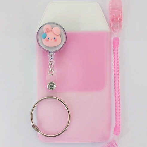 널스포켓 간호사 주머니 포켓 필통 수납 테이프걸이 사원증목걸이, 1개, 땀흘리는친구들_핑크모음