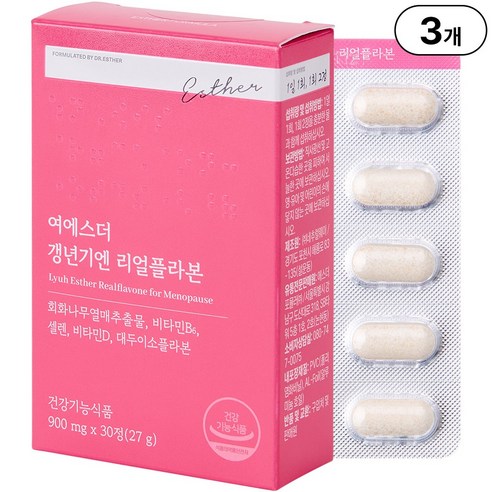본사직영 여에스더 갱년기엔 리얼플라본 l 갱년기 여성 건강 기능성 l 국민영양 프로젝트, 30정, 3박스