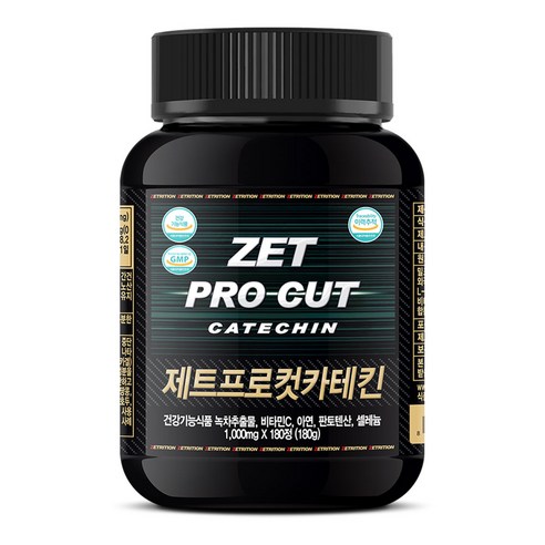 제트리션 제트프로컷카테킨 1000mg 180정 고함량 녹차 카테킨 추출물 다이어트 보조제, 1개, 180개