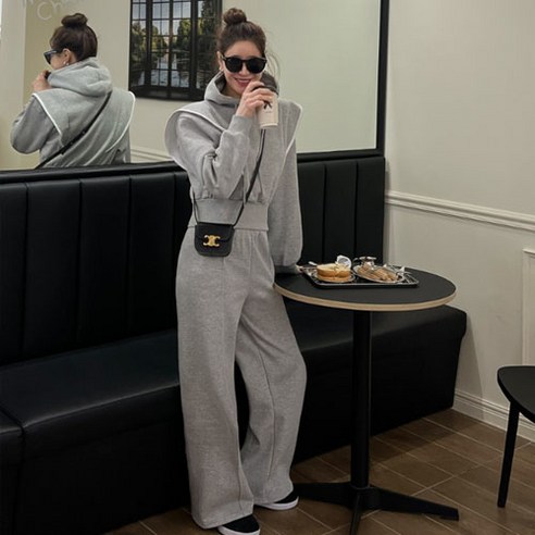 [난닝구]모켄토 기모후드팬츠세트