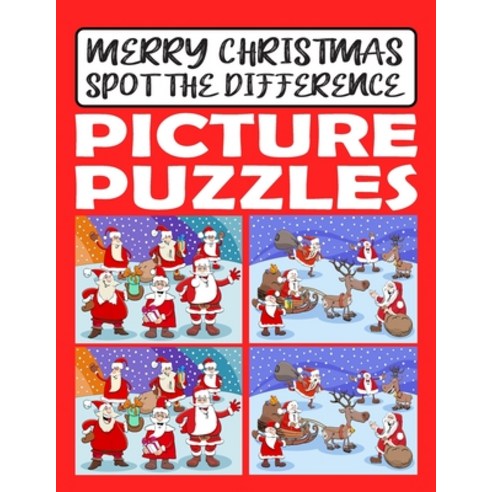 Merry Christmas Spot Differences Picture Puzzles: An Awesome Spot The Differences Merry Christmas Co... Paperback, Independently Published, English, 9798567181850