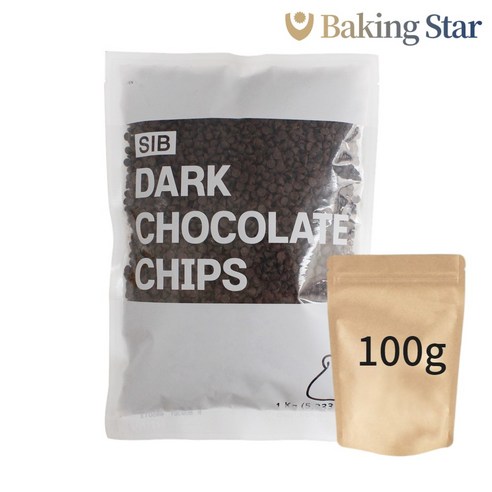 선인 초코칩 컴파운드초코렛칩 소분 데코 토핑 다크초코, 100g, 1개