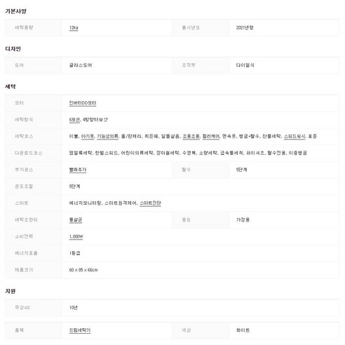 LG 트롬 F12WVA: 넉넉한 용량과 섬세한 세탁으로 삶의 질을 높이는 드럼세탁기