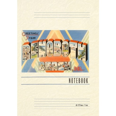 (영문도서) Vintage Lined Notebook Greetings from Rehoboth Beach Paperback, Found Image Press, English, 9798385407057