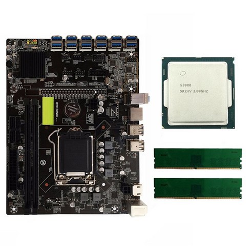 B250C BTC 마이닝 머신 마더 보드 12 USB 3.0 PCI-E X1 그래픽 카드 지원 LGA 1151 DDR4 SATA3.0 Miner A, 보여진 바와 같이, 하나