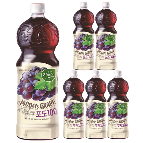 웅진 자연은 포도주스 1.5L*6개, 1.5L, 6개
