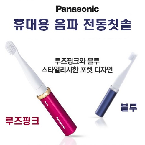 파나소닉 휴대용 음파 미세모 전동 칫솔 EW-DS1C, 핑크, 1개