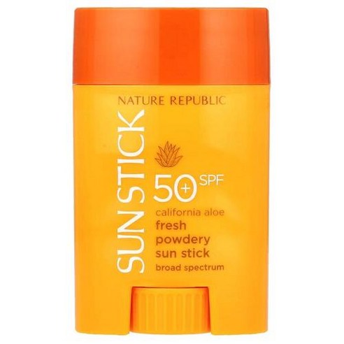 Nature Republic 캘리포니아 알로에 프레시 분말 선스틱 SPF 50+ 21G 0.71OZ)