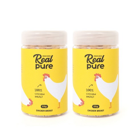 리얼퓨어FD 동결건조 고양이 간식 큐브 55g, 닭가슴살, 2개